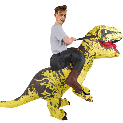 

Cute Inflatable Costume Adult Funny Clothes Halloween Party Birthday Cosplay Walking Tyrannosaurus Rex Outfit Inflatable Animal Dr