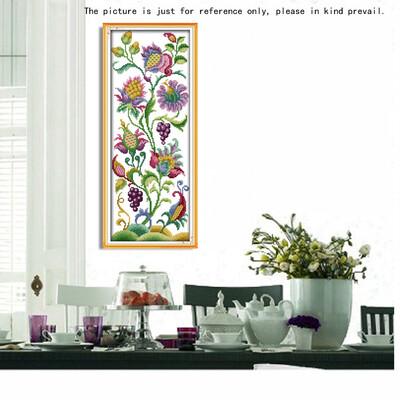 

DIY Handmade Needlework Counted Cross Stitch Set Embroidery Kit 14CT Beautiful Flowers Pattern Cross-Stitching 21 50cm Home Deco