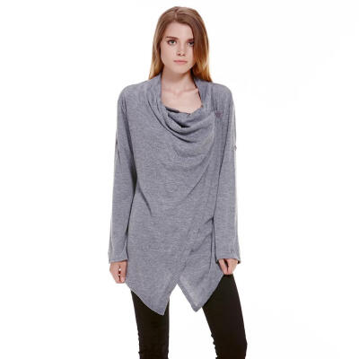 

Women Poncho Jacket Coat Irregular Cardigan Long Sleeve Top Sweater