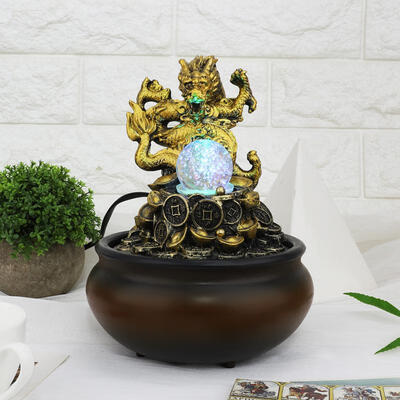

Greensen Resin Flowing Water Fountain Feng Shui Ornament Bonsai Decoration Craft Gift Humidifier