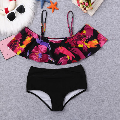 

Saidsome Women Floral Print Bikini Set Swimming Two Piece Swimsuits Swimwear Beach Suit