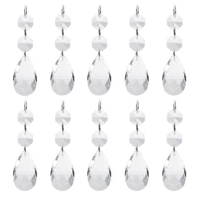

10pcs Transparent Crystal Beads Garland Chain Car Pendant Wedding Decor