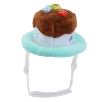 

Cute Dogs Velvet Fruit Cake Birthday Caps Puppy Cats Pets Party Costume Hat