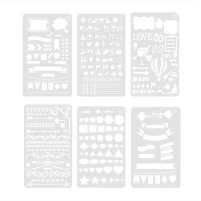 

6pcs Layering Hollow Stencils Scrapbooking Stamps Embossing DIY Template