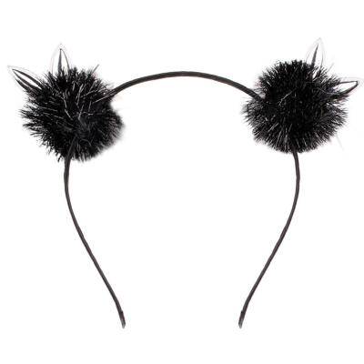 

Cute Glitter Girls Headband Rabbit Ears Pompom Easter Party Hair Bands