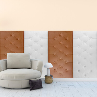 

Inkfish anti-collision wall stickers soft bag coffee color 7260 dormitory bedroom stickers mildew wall paper soft bag decorative stickers sofa background wall porch balcony self-adhesive wallpaper 3060cm
