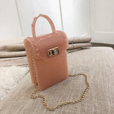 

Qiao Bani 2019 new Korean chic fashion chain mobile phone jelly package hand strap shoulder diagonal trend handbags