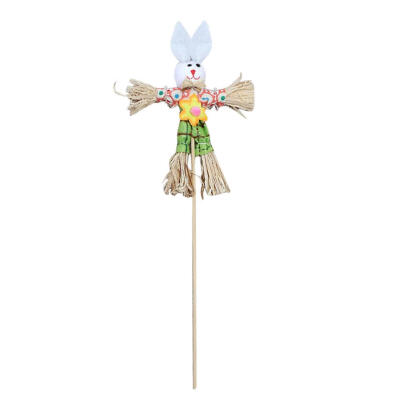 

DIY Straw Rabbit Toy Easter Ornament Home Decor Children Creative Gift