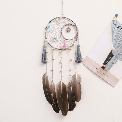 

Colorful Feathers Handmade Dream catcher Bedroom Decoration Dreamcatchers Wind Chime Wall Hanging Decoration Childrens day Gift