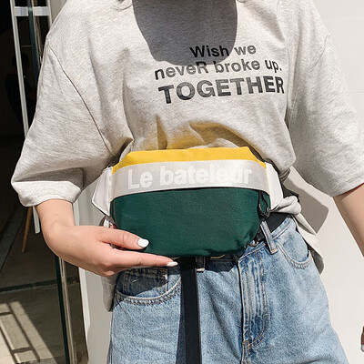 

Net red small bag female bag summer small fresh trend fashion pockets wide shoulder strap Messenger bag wild ins chest bag