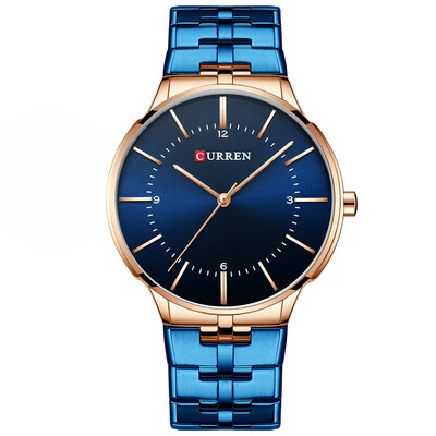 

CURREN 8321 Watch Quartz Men Gentlemen Brand Stainless Steel Daily Waterproof Round Dial Wrist Fashion Business Watch