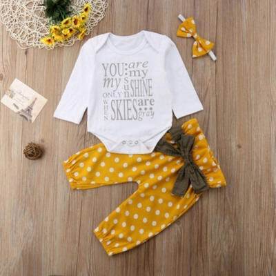 

Newborn Toddler Baby Girl Romper Cute TopPants Leggings Outfits Clothes Set