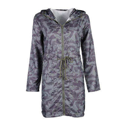 

Women Loose Camouflage Coat Casual Long Sleeve Hooded Zipper Outwear Jacket