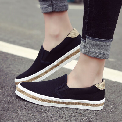 

Spring&summer white shoes womens white canvas shoes lace womens shoes Korean casual shoes flat-bottomed students skate