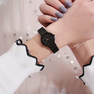

Trend Korean version of the simple watch female student casual atmosphere retro bracelet watch ladies waterproof quartz