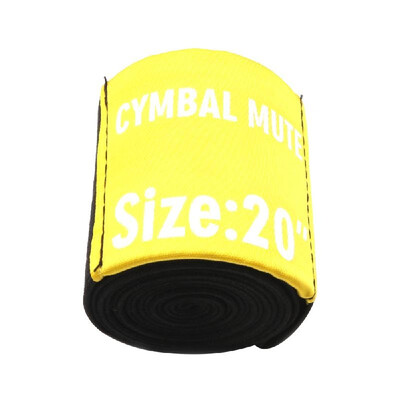 

1pc Drum Cymbal Elastic Mute Belt Practice Silencer Dampener 20inch