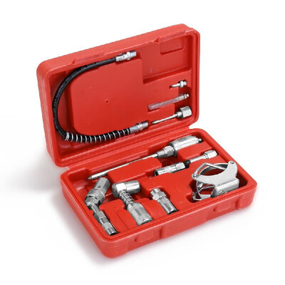 

11PCS Grease Device Adapter Set Lubing Hose Fitting Accessories High Accuracy Humanized Design