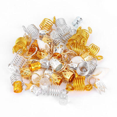 

Greensen 90pcs Hair Braid Rings Three-ply Hair Clips Loops Trumpet Shell Decoration for Women & Girls