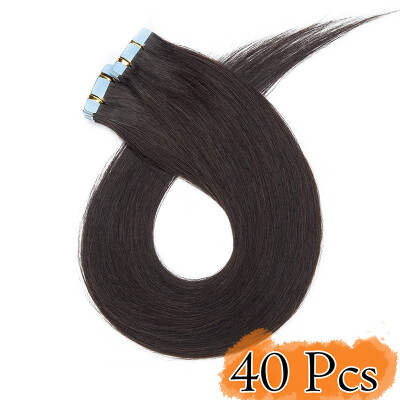 

Tape in Human Hair Extensions Highlight Balayage Long Straight Seamless Skin Weft Glue in Hairpieces Invisible Double Sided Tape