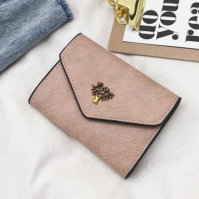 

Small-wallet short2019 simple Korean tide new multi-function three-fold buckle thin change clip