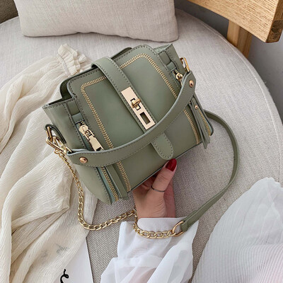 

Tailored Womens Fashion Flip Pure-Colour Chains Cover Retro Shoulder Bag Purse Flap Bag