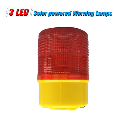 

Solar Warning Lights 3pcs Leds Red Solar-powered Warning Lamps Obstruction Lamp Beacon Light Traffic Warning LightsTower Crane