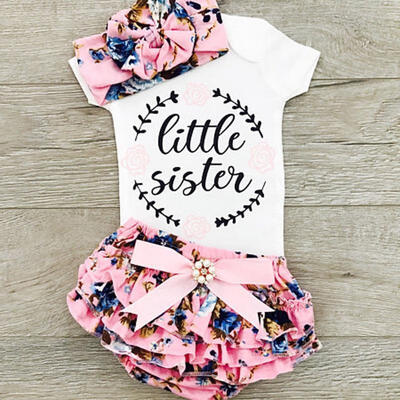 

Newborn Infant Baby Girls Outfit Clothes Tops Romper Jumpsuit BodysuitPants Set