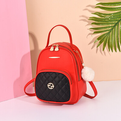 

2019 summer new Korean version of the shoulder bag backpack simple handbag PU leather cool fashion backpack