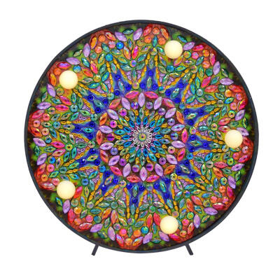 

DIY LED Diamond Painting Full Special Shaped Drill Mandala Embroidery Light