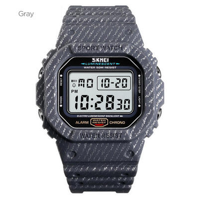 

SKMEI Mens Digital Sports Watch Waterproof Tactical Wristwatch With LED Backlight