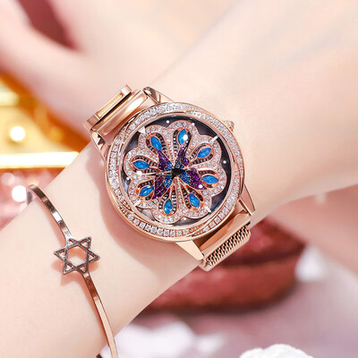 

Watch ladies ins wind waterproof fashion trend rotating hollow with INS student womens watch 2019 Korean version