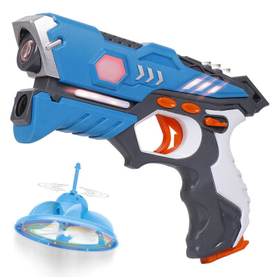 

CAN HUI childrens toy gun cs electric sound vibration infrared single gun flying saucer set 9389