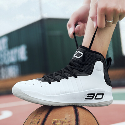 

Mens shoes wear non-slip sneakers shock absorption cushion basketball shoes library 4 generations