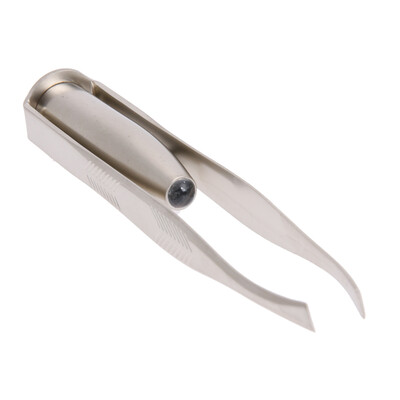 

LED Light Stainless Steel Eyebrow Clamps Tweezers Hair Removal Make-up Tool