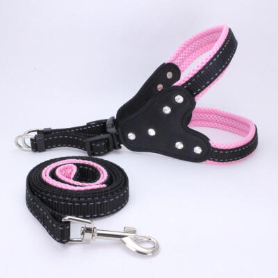 

Dog Harness Leash Set Pet Vest Lead For Small Meduim Large Dogs Perfect for Daily Training Walking Collars Leads -L