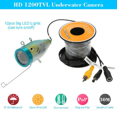 

30M HD 1200TVL CCTV CCTV Underwater Fish Finder Camera for River Fishing