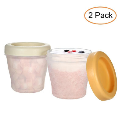 

2 Pack Baby Food Containers 5oz BPA-free Safe Resuable Stackable Freezer Storage Cups with Lid for Baby Food Juice Milk
