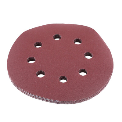 

Greensen 100pcs 8 Holes 5 Round Polishing Sandpaper Discs Sanding Sheet 6080100120240 Grit Sand Paper Sanding Discs