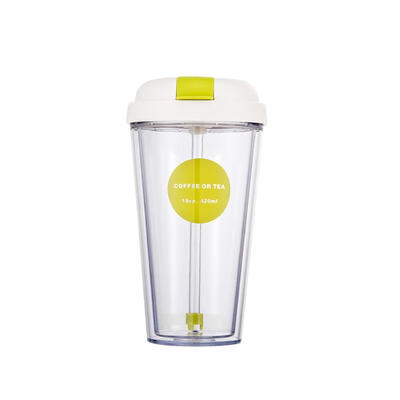 

Creative Juice Double Adult Straw Plastic Cup Male And Female Students Hand-held Car Coffee Cup
