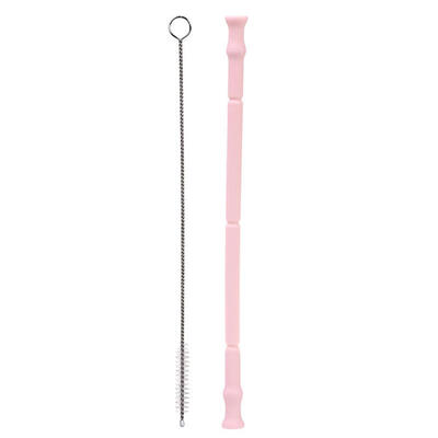 

Baby Large Diameter Silicone Drink Straw Reusable Color Healthy Straw Set