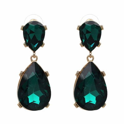 

2019 New Arrival water drop statement crystal Earrings for women simple stud earring vintage jewelry accessories