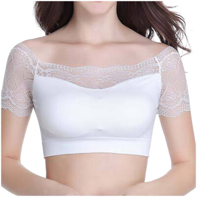 

Toponeto New Fashion Sexy Yoga Sports Bras Lace Seamless Sports Strap Chest Pad Underwear