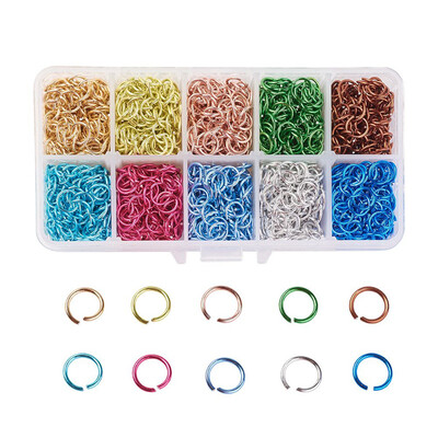 

PH PANDAHALL 1 Box Aluminum Open Jump Rings Connectors for Choker Necklaces Bracelet Chain Maille Jewelry Making