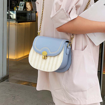 

Net red pouch handbag 2019 new wild gas chain bag summer small fresh messenger bag fashion saddle bag