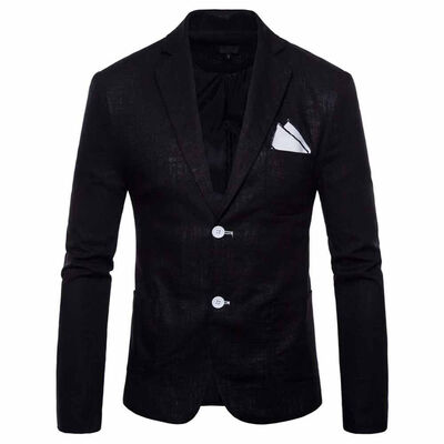 

Mens Casual Slim Fit Formal Two Button Suit Blazer Coat Business Jacket Tops