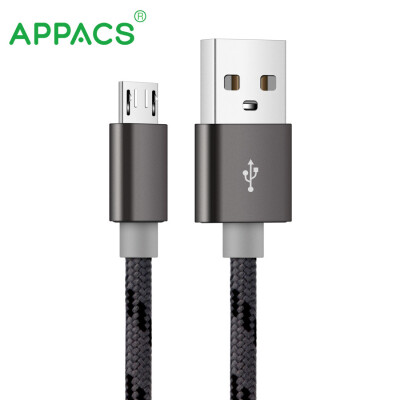 

APPACS 1M 3FT Micro USB Cable Braided Wire Metal Shell 5V 21A connector Android USB Cable for Samsung Sony Xiaomi Huawei