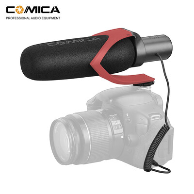 

CoMica CVM-V30 PRO Super-Cardioid Directional Condenser Shotgun Video Microphone Interview Mic with Wind Muff 35mm Interface Prof