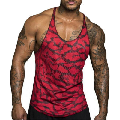 

Men Stringer Gym Bodybuilding Tank Top Vest Racerback Singlet Sleeveless T shirt