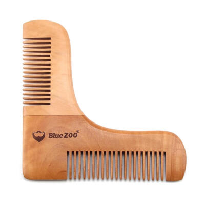 

Wooden Beard Combs Two-Sided Mustaches Styling Anti Static Template Comb