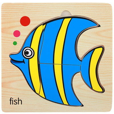 

Gotoamei Wooden Lovely Puzzle Educational Developmental Baby Kids Training Toy Gift